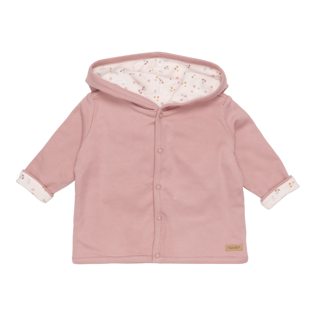Little Dutch - Reversible jacket Dark Pink - Little Pink Flowers - 12-18m -30%