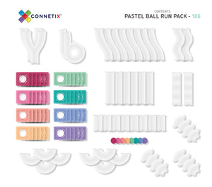 Connetix Tiles - PASTEL Ball Run Pack - 106st