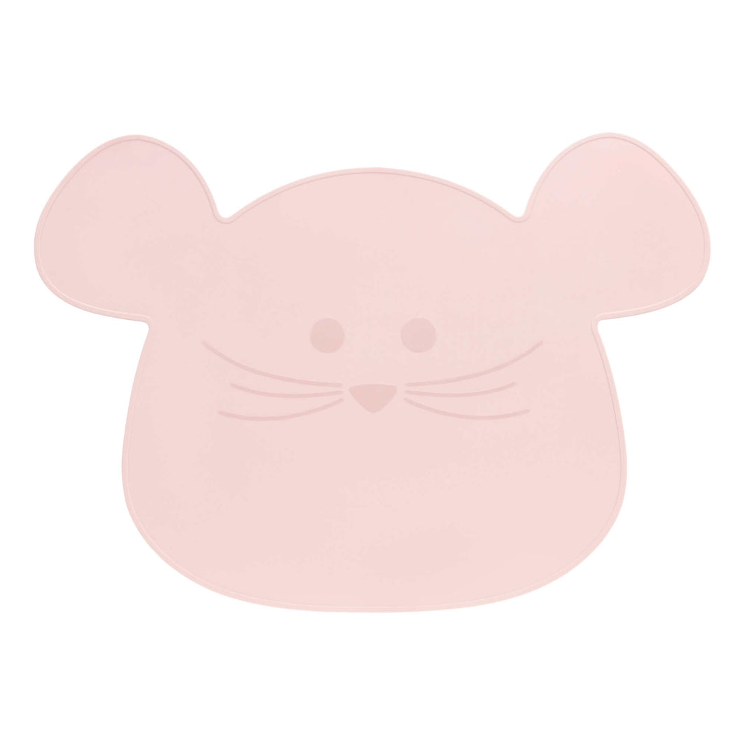 Lässig - Placemat Silicone Little Chums Mouse - Rose -50%